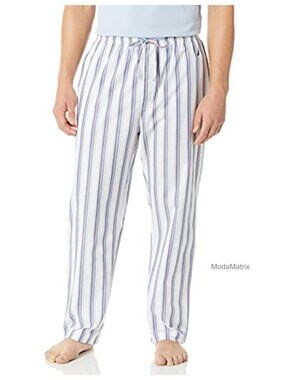 Men's 100% Cotton Pajama Pants Drawstring Elastic Waist
